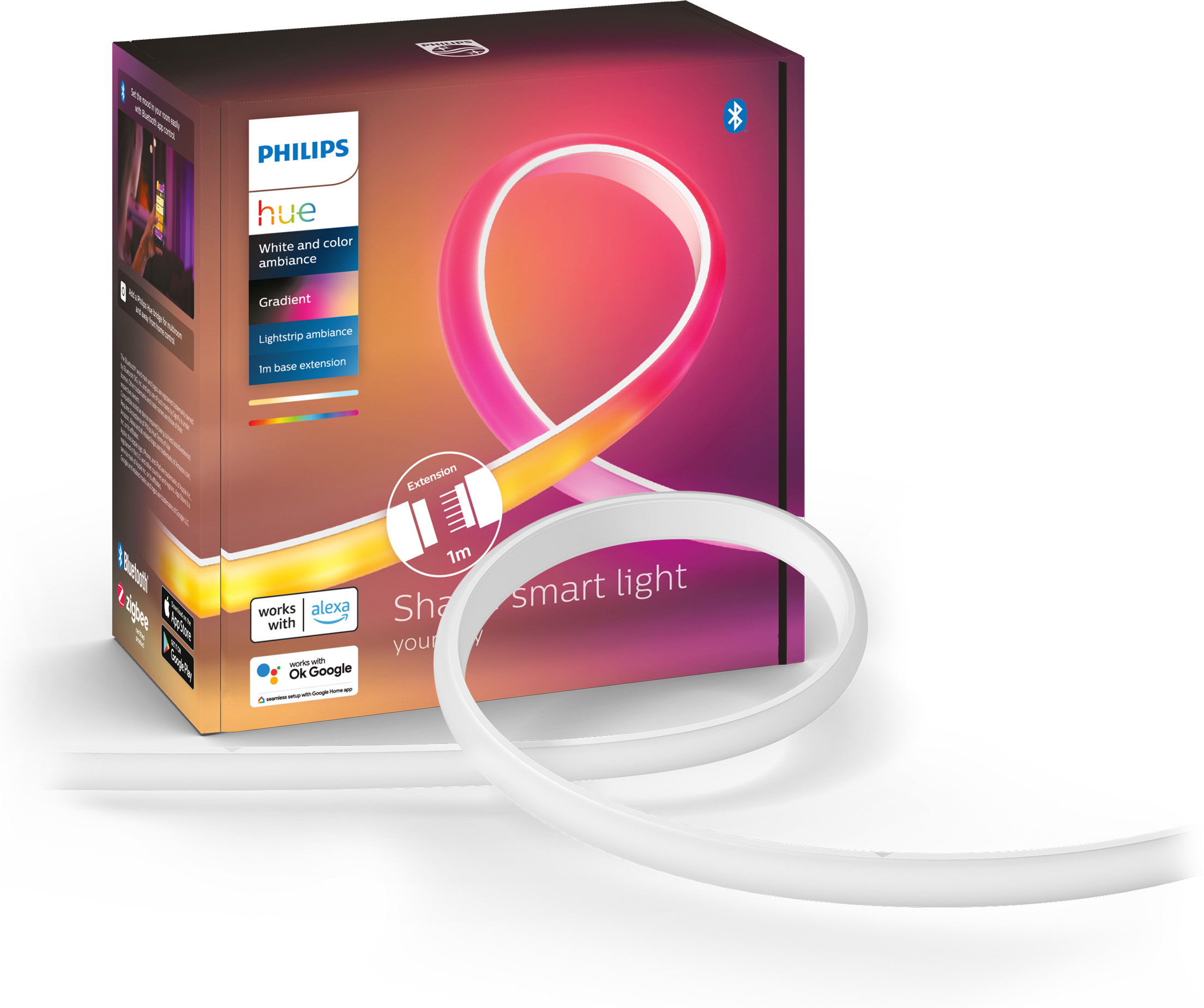 Philips Hue Gradient LightStrip Ext pikendusosa, 1m