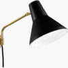 Innolux Carin seinavalgusti, E27, must/messing