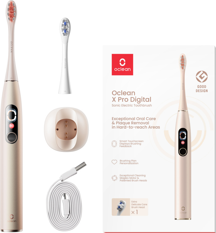 Oclean X Pro Digital elektriline hambahari, kuldne