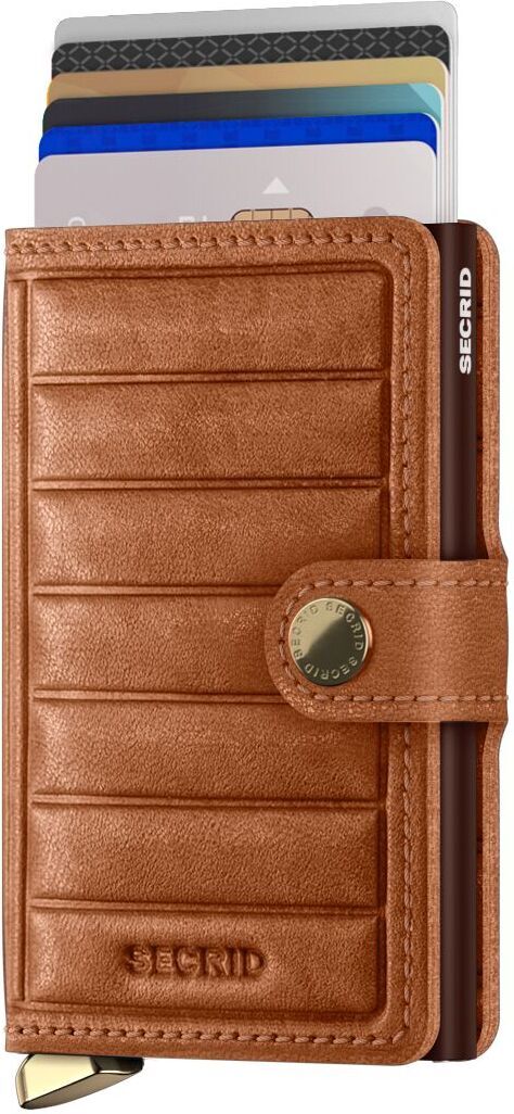 Secrid Emboss Lines Cognac Miniwallet, konjak