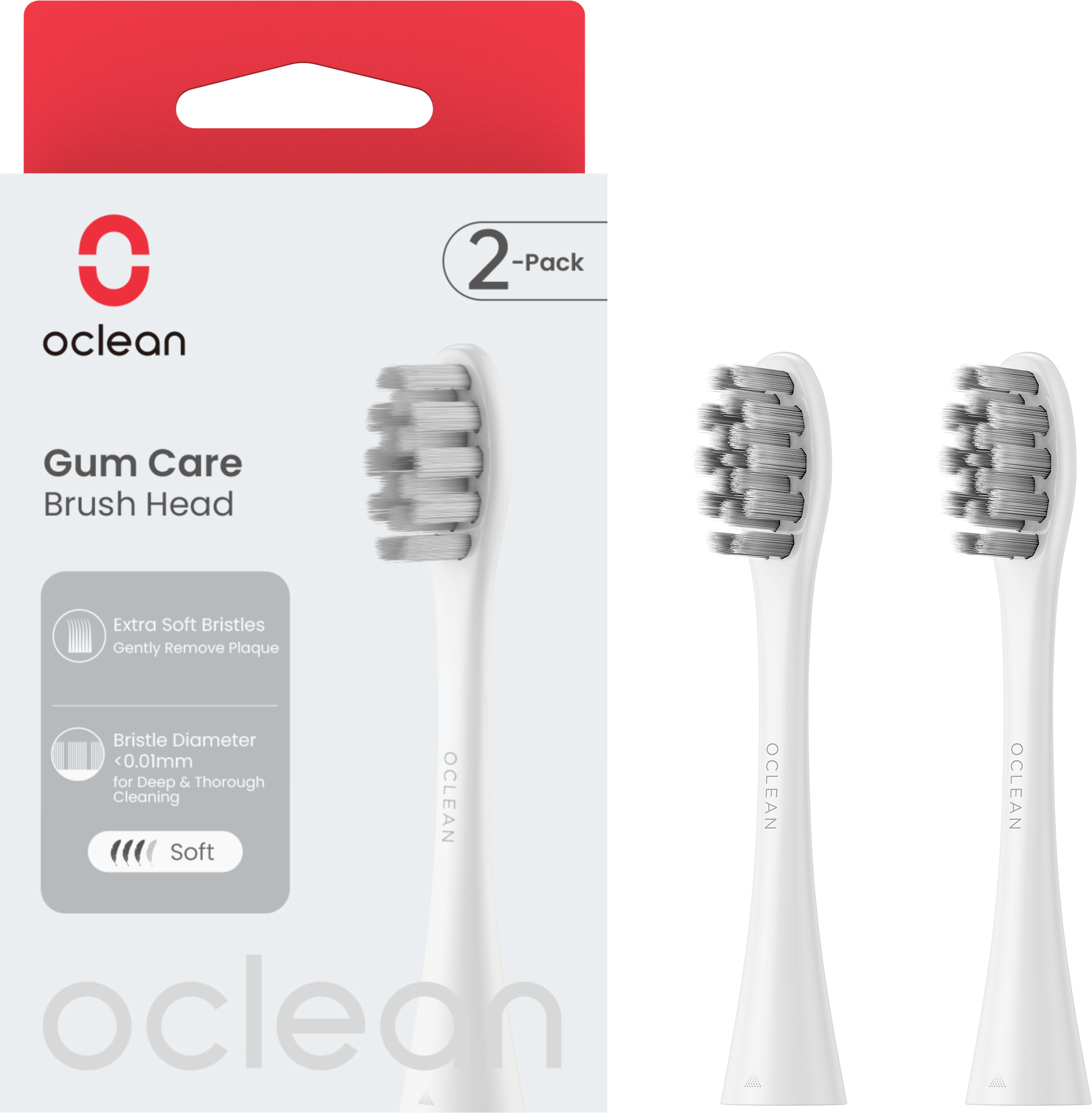 Oclean Gum Care hambaharjapea, valge, 2 tk.