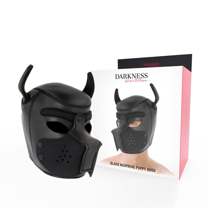 NEOPRENE DOG MASK WITH REMOVABLE MUZZLE M