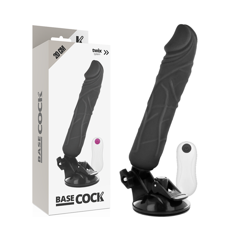 REALISTIC VIBRATOR REMOTE CONTROL BLACK 20 CM -O- 4 CM