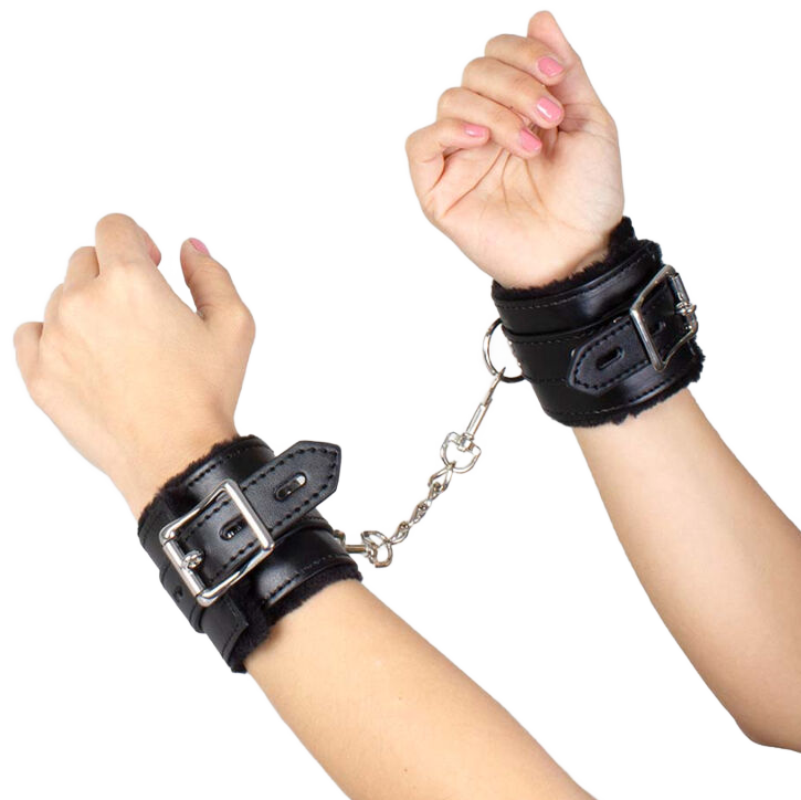 BLACK BONDAGE HANDCUFFS BDSM COLLECTION