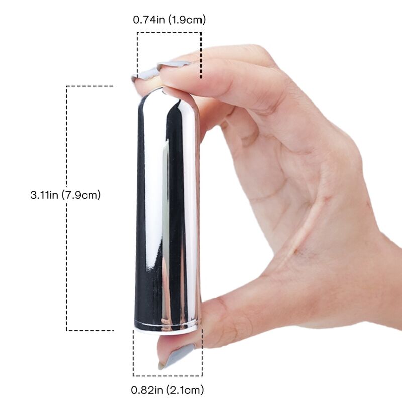 VIBRATOR BULLET SILVER 2.1 CM X 7.9 CM