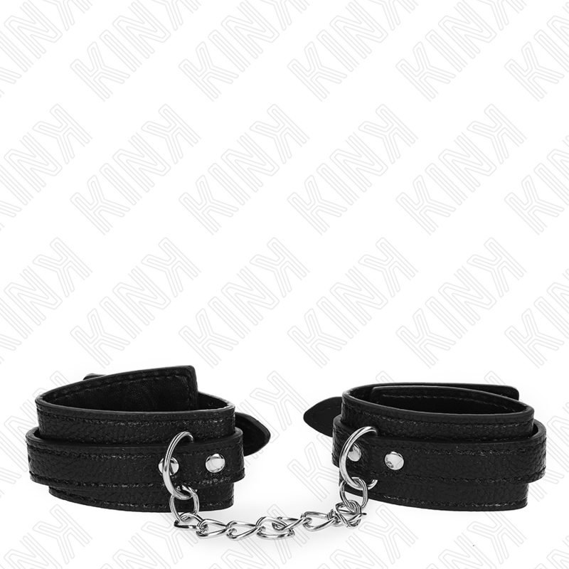 SNAKE PATTERN WRIST RESTRAINTS BLACK ADJUSTABLE 20-28 CM X 5.4 CM