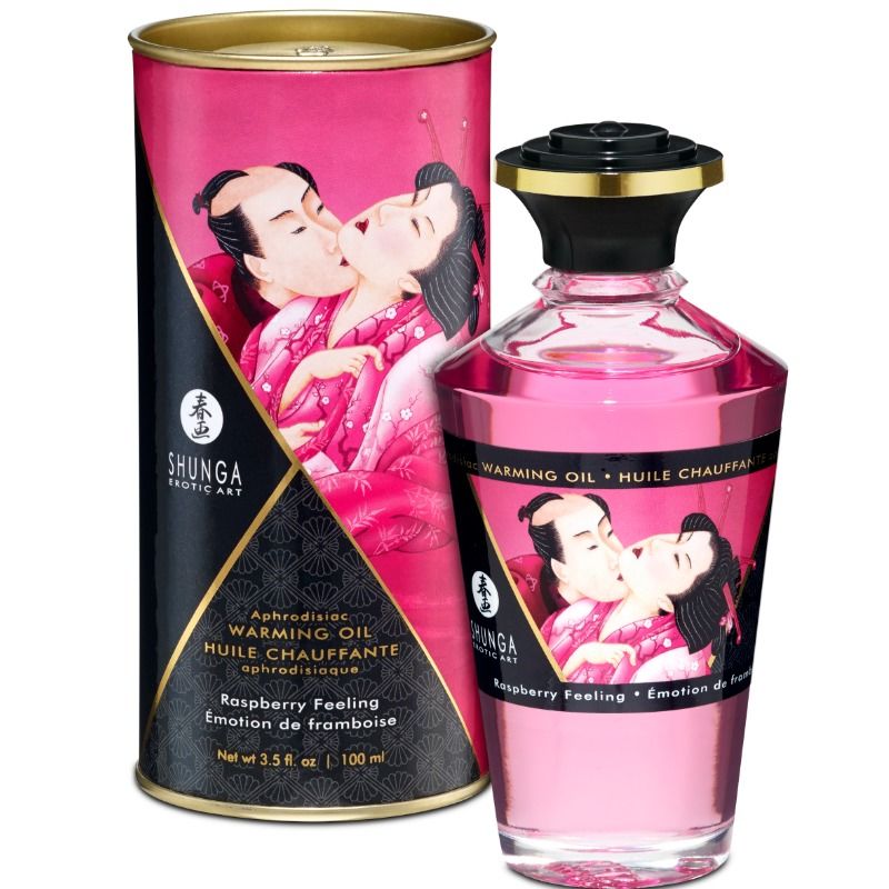 HEAT EFFECT MASSAGE OIL INTENSE RASPBERRY FLAVOR 100 ML