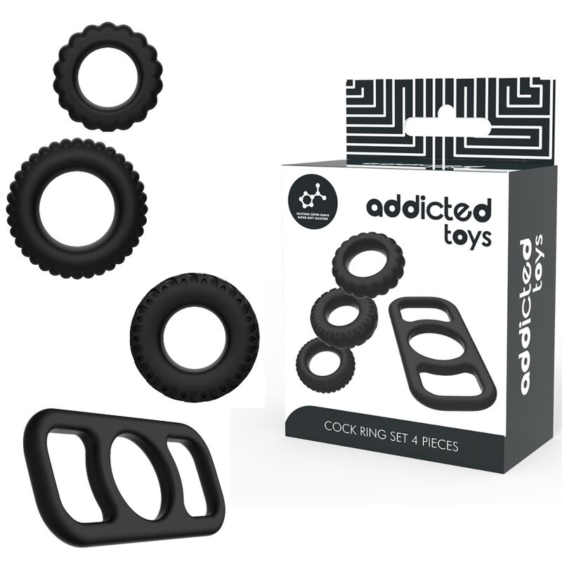 COCK RING SET 4 PIECES