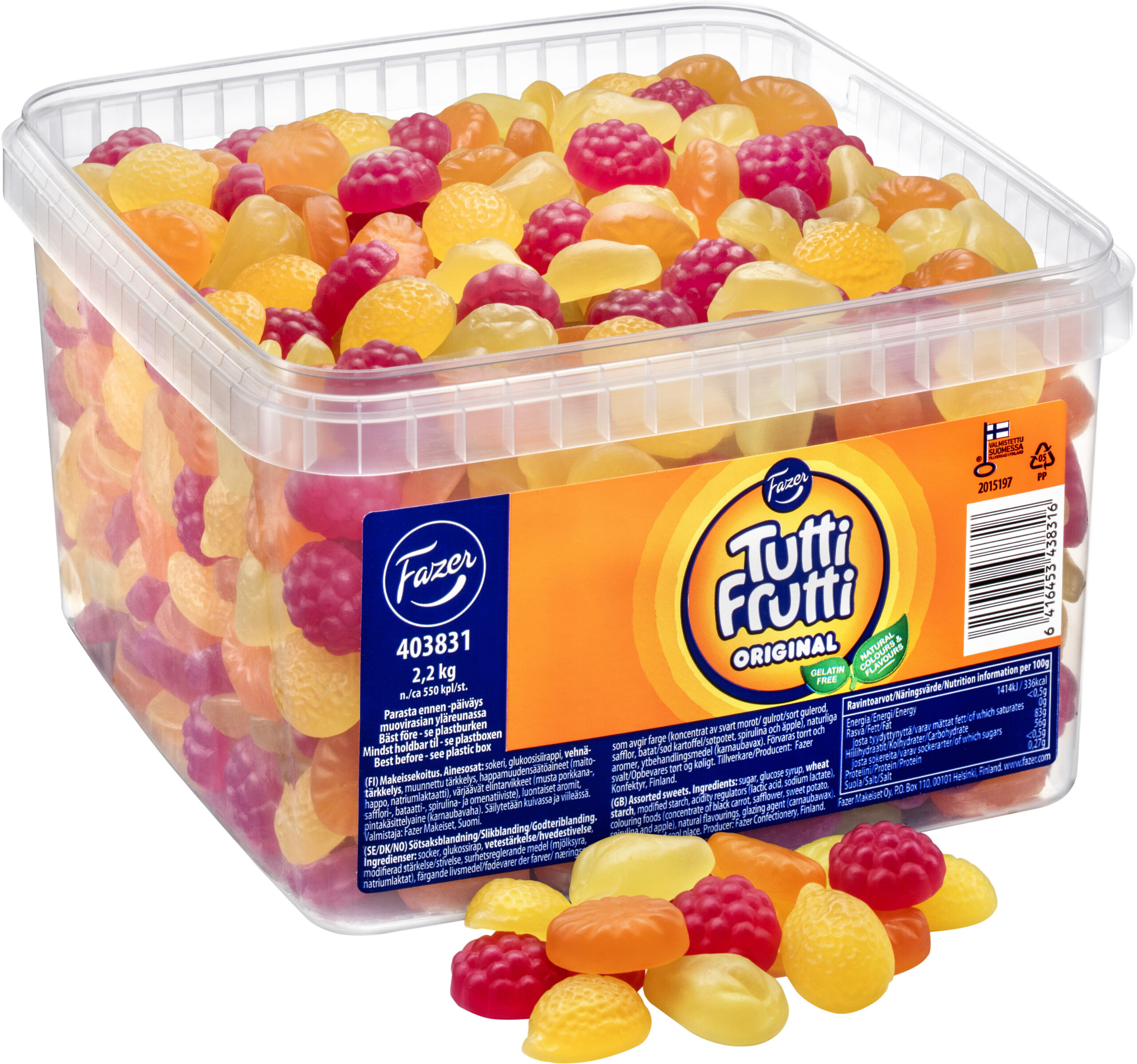 Fazer Tutti Frutti Original lahtised kommid, 2,2 kg