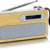 Lenco PDR-040 kaasaskantav FM-raadio, pruun/valge