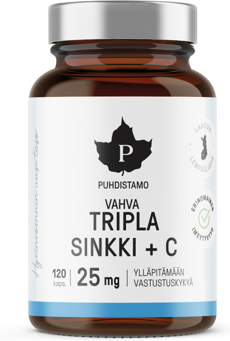 Pudhistamo Tripla tsink 25 mg, 120 kapslit