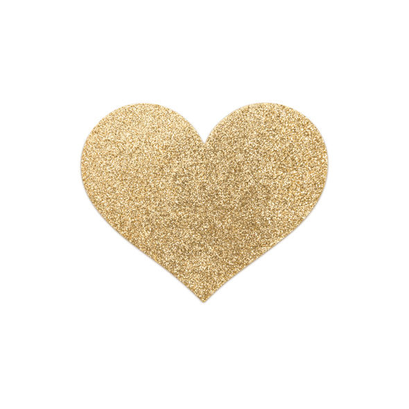 INDISCRETS FLASH GOLDEN HEART NIPPLE COVERS