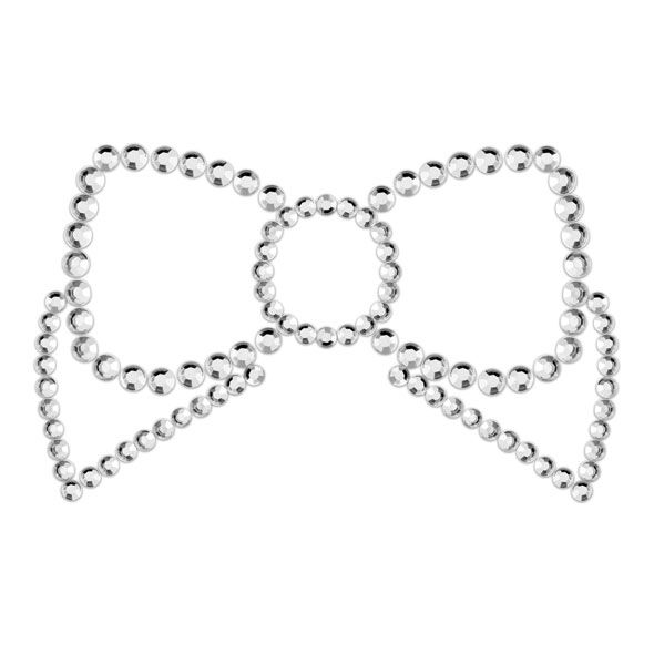 MIMI BOW SILVER NIPPLE COVERS