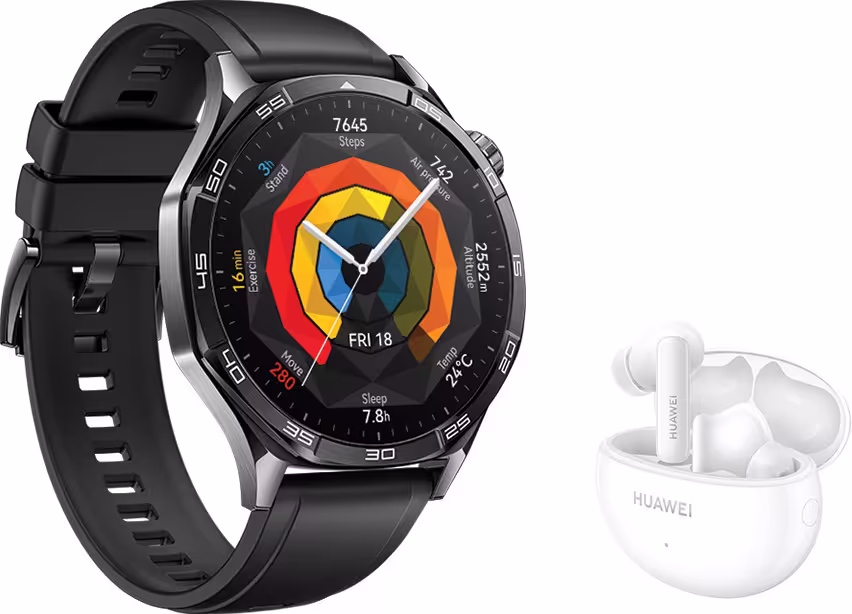 Huawei Watch GT5 46MM Black + Freebuds 5i kõrvaklapid