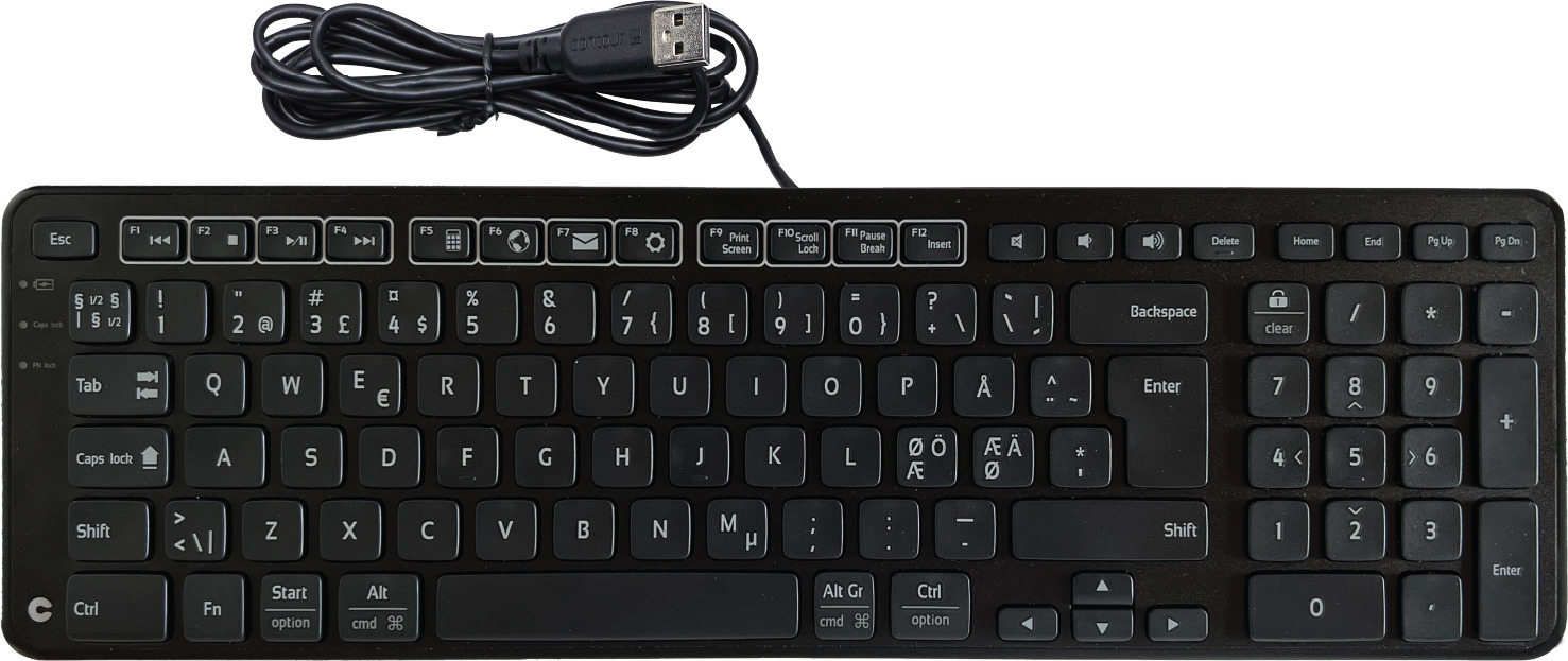 Contour Design Balance Keyboard juhtmega klaviatuur, must