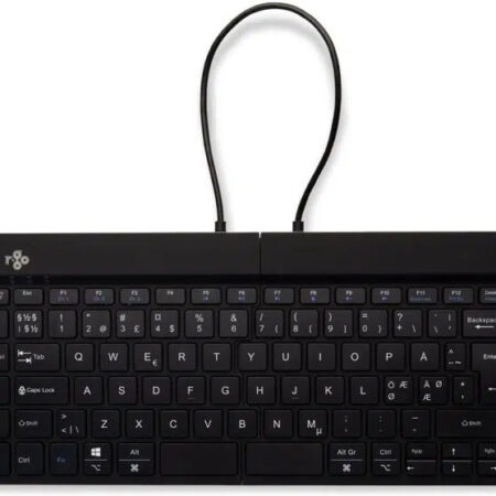 R-Go Split Break kaheosaline ergonoomiline klaviatuur, juhtmevaba, must - Image 3