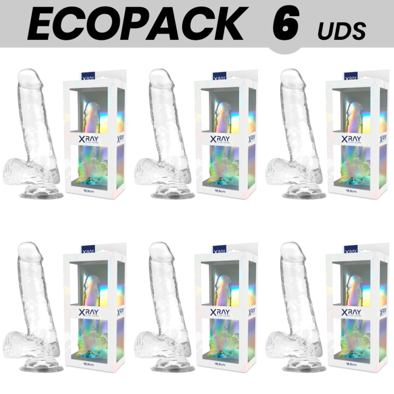 X-RAY CLEAR TRANSPARENT REALISTIC DILDO 18.5 CM -O- 3.8 CM
