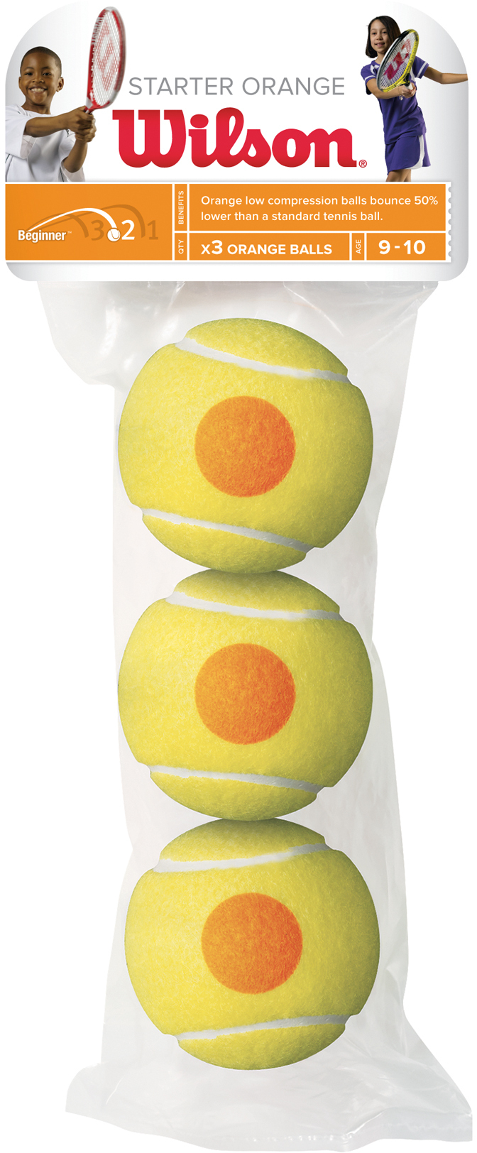 Wilson Starter oranž tennisepall, 3 tk