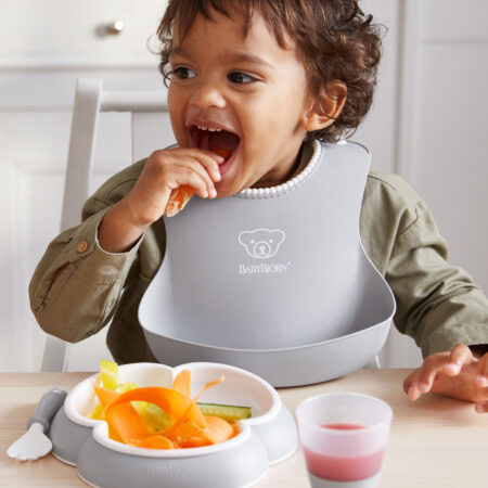 BabyBjörn Beebi rinnatükk, 2 tk, hall/puuderroosa - Image 3