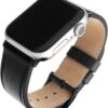 Fikseeritud nutikella nahkrihm, Apple Watch 42 / 44 / 45 / 49 mm, must
