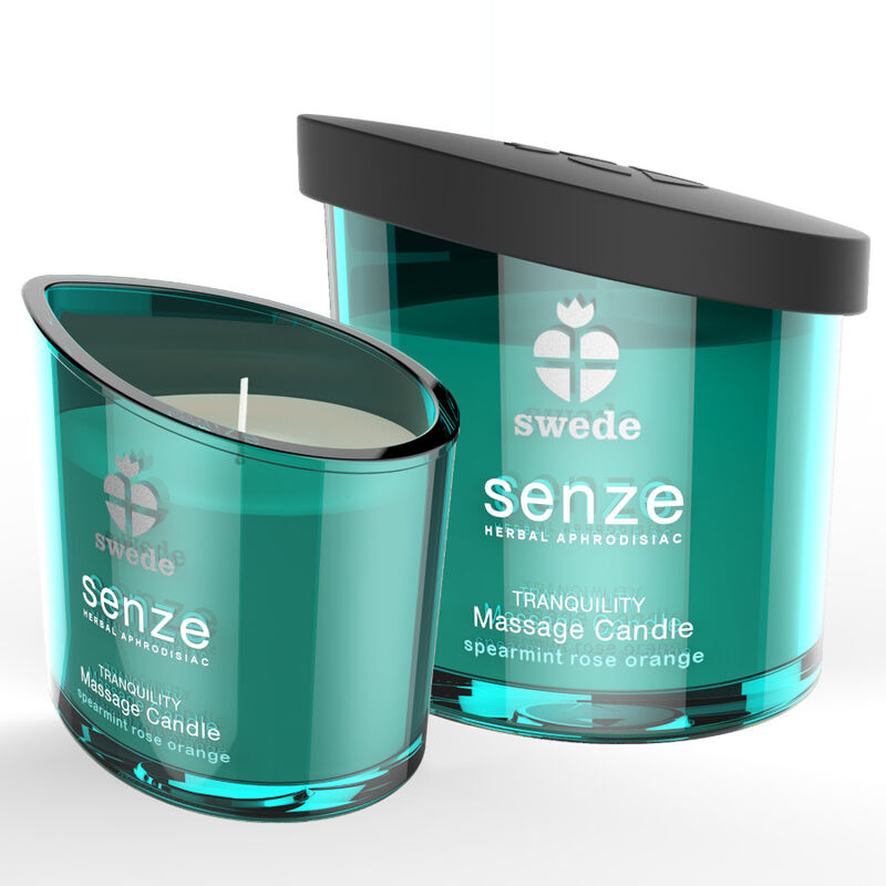 SENZE TRANQUILITY MASSAGE CANDLE SPEARMINT, ROSE, ORANGE