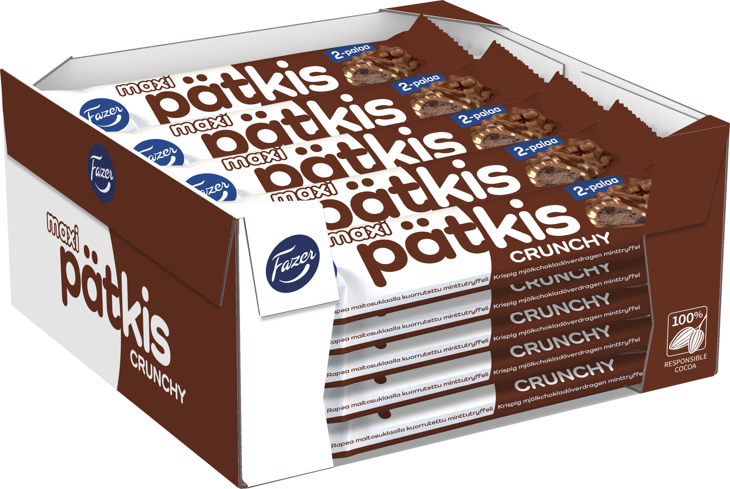 Fazer Pätkis Maxi Crunchy šokolaaditahvel, 55 g, 20 pakk