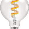 WiZ nutilamp, E27, G95, RGB, Wi-Fi, 2200-6500 K, läbipaistev, 470 lm, 1 tk