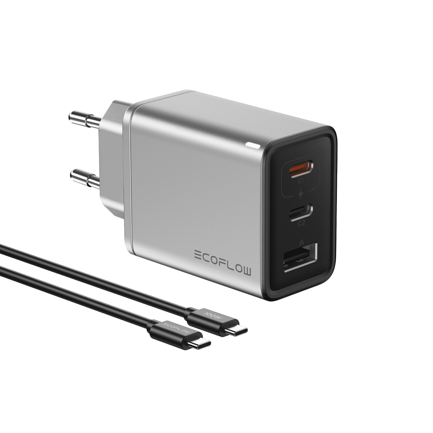 EcoFlow kiirlaadija 65W USB-laadija 100W kaabliga