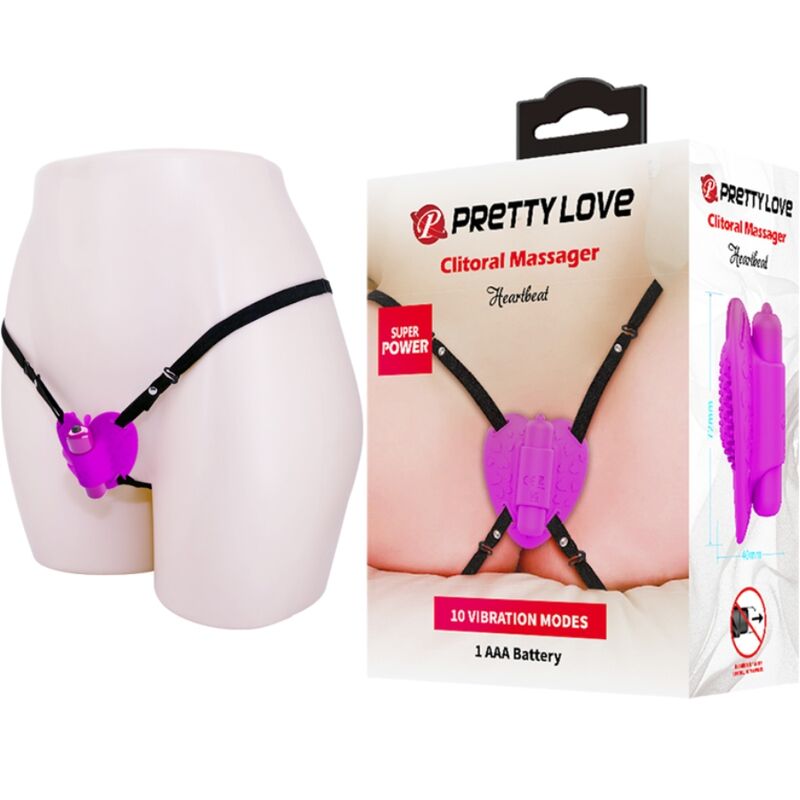 HEARTBEAT CLITORIS MASSAGER 10 VIBRATION MODES PURPLE