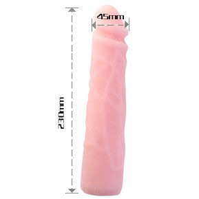 REALISTIC SKIN TOUCH SILICONE DILDO 23 CM