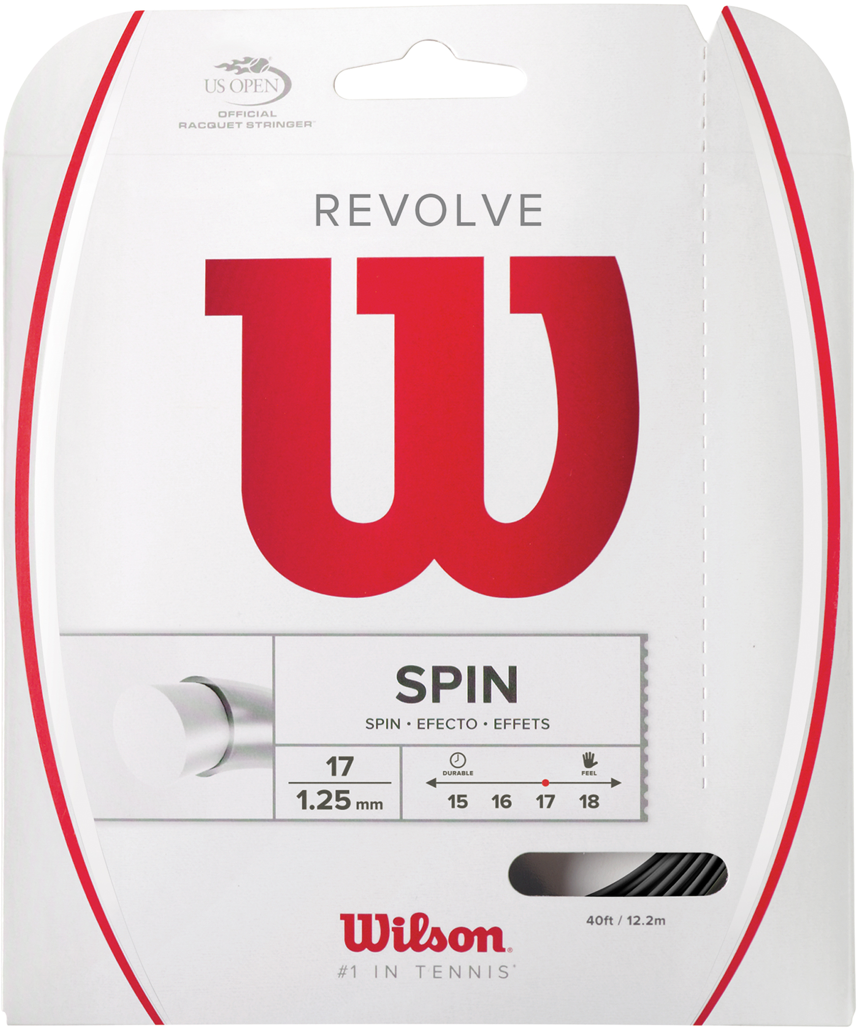 Wilson Revolve nöör, must, 17/1,25 mm