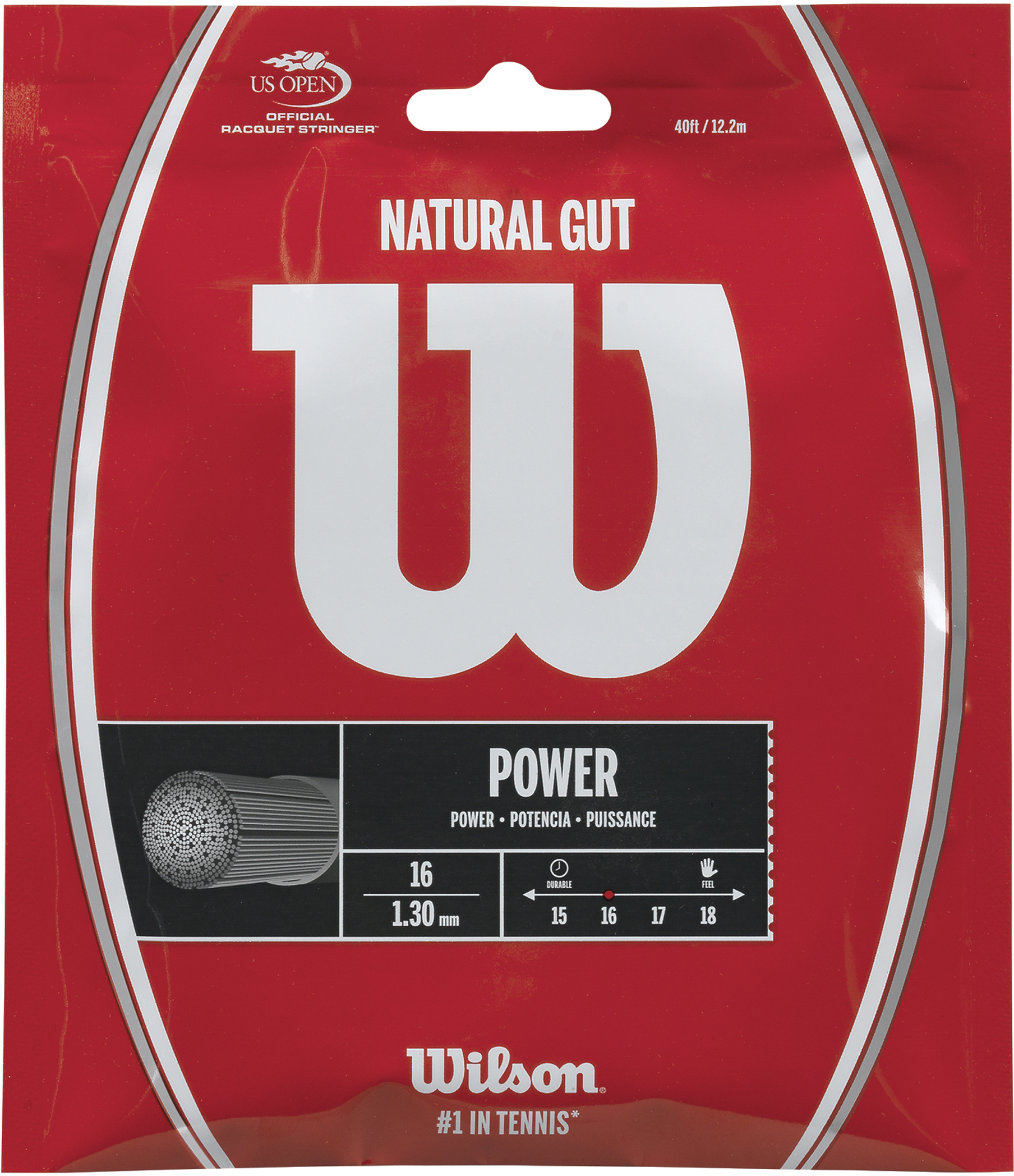 Wilson Natural 16-keeleline, valkjas, 1,30 mm