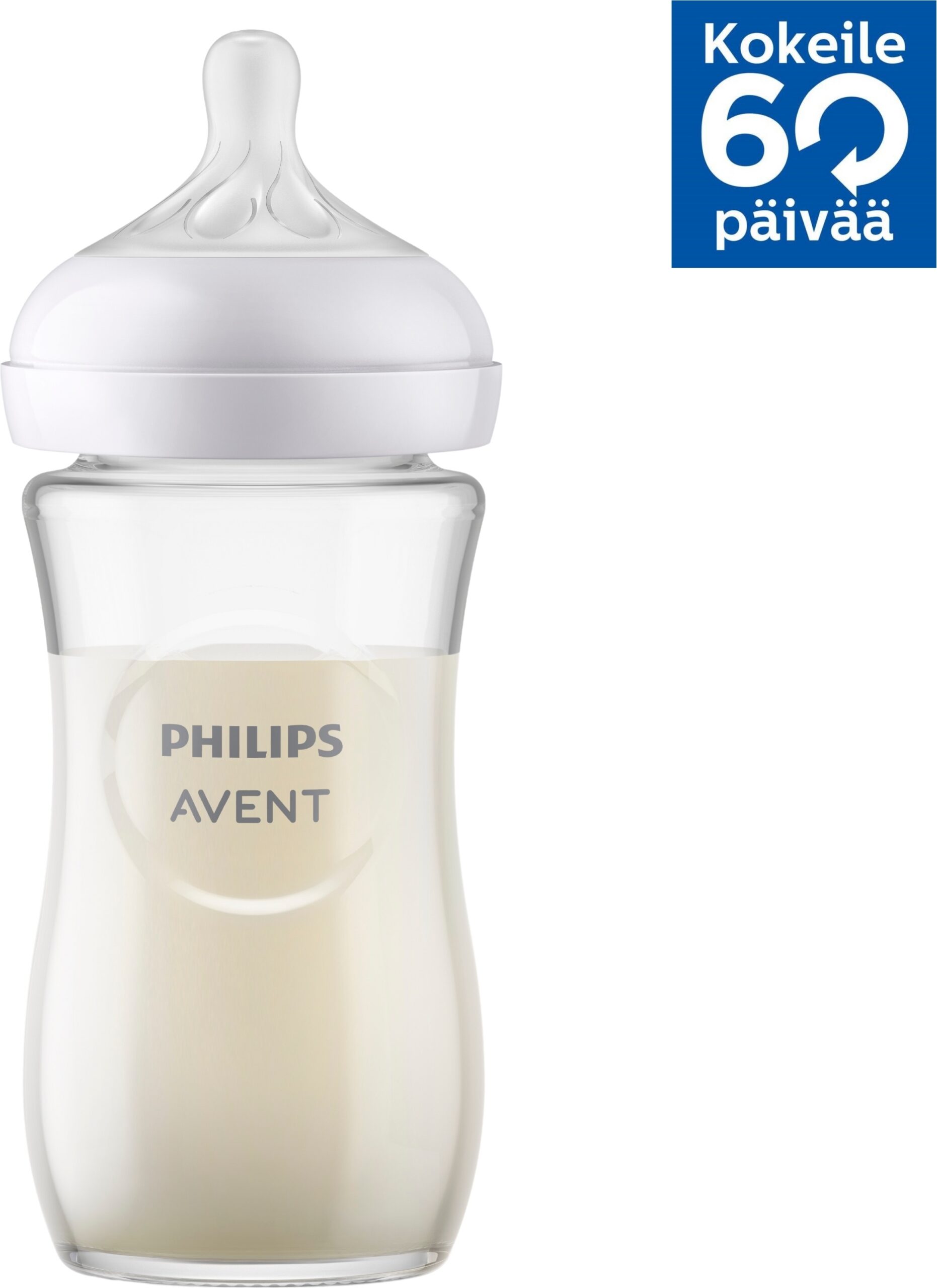 Philips Avent SCY933/01 Natural Response klaasist lutipudel, 240 ml
