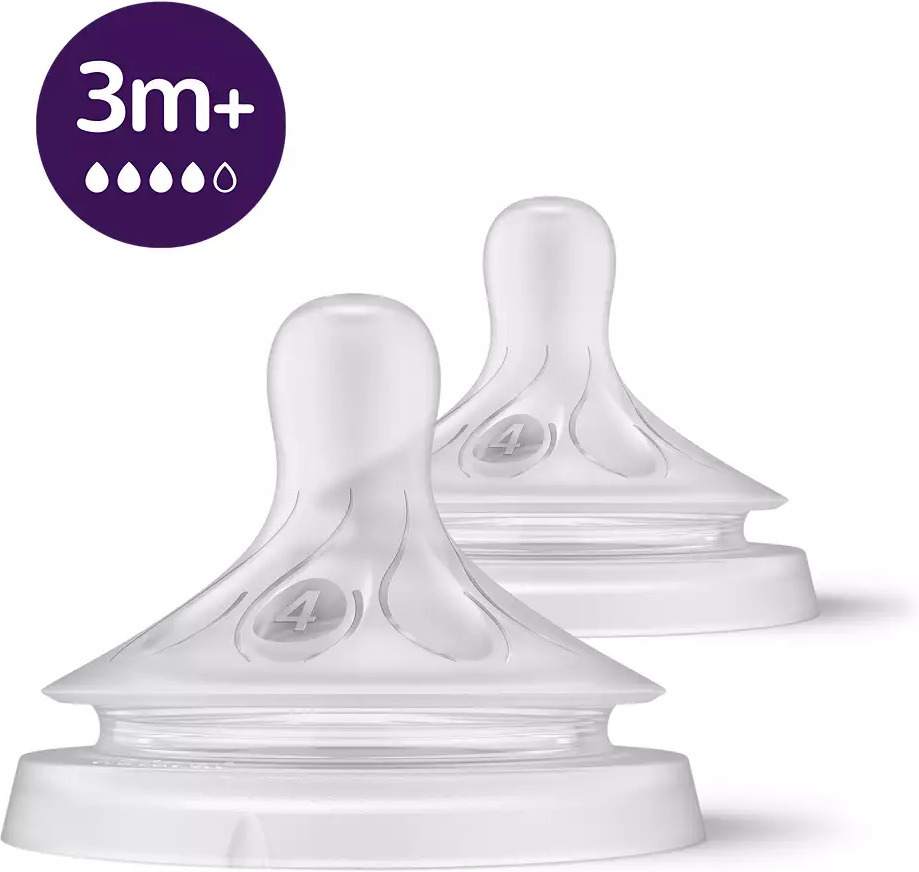 Philips Avent SCY964/02 Natural Response pudelilutt, vooluhulk 4, alates 3. elukuust, 2 tk pakis