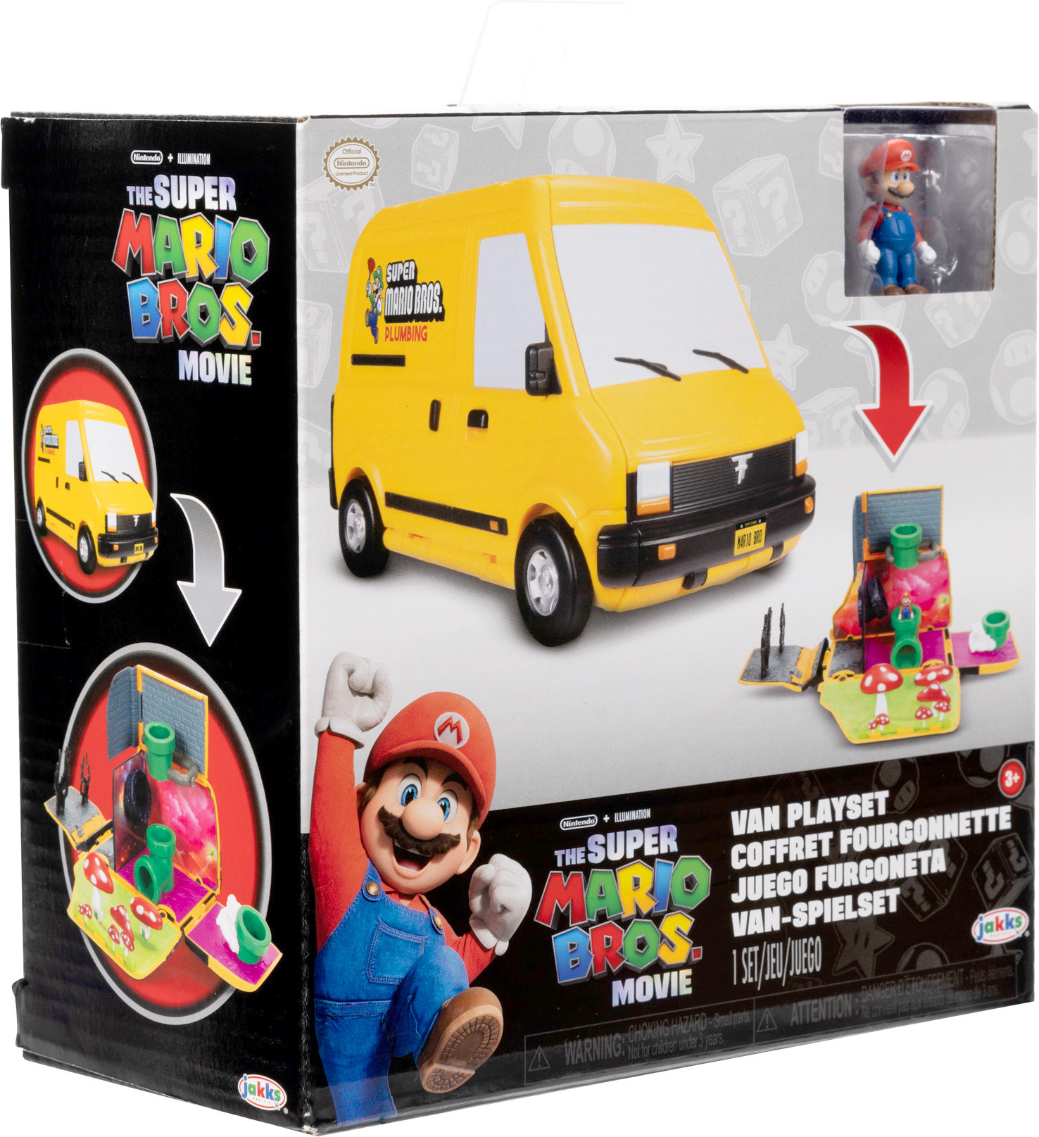 Nintendo Super Mario Bros Movie Mini World Van - mängukomplekt