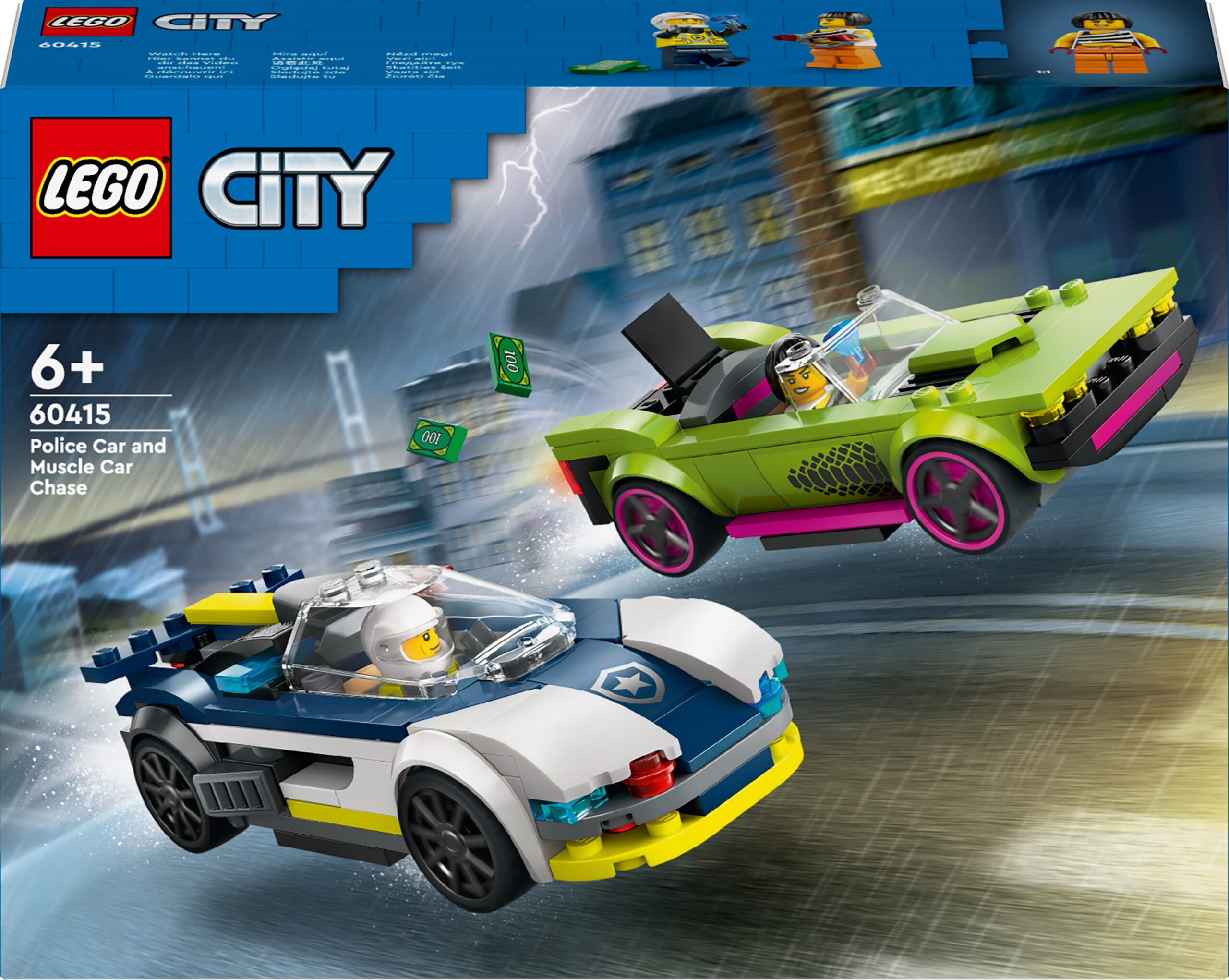 LEGO City Police 60415 - Politseiauto ja Muscle Car tagaajamine