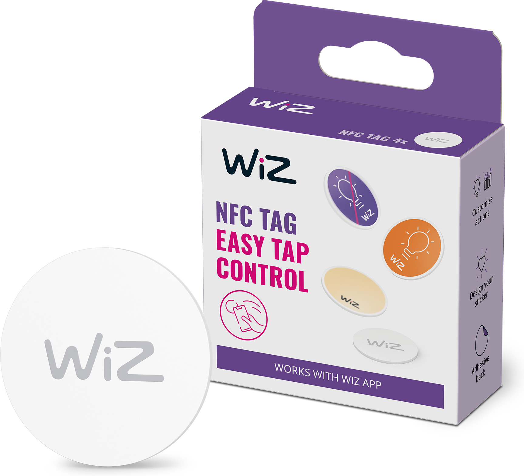 WiZ NFC-silt, 4 tk