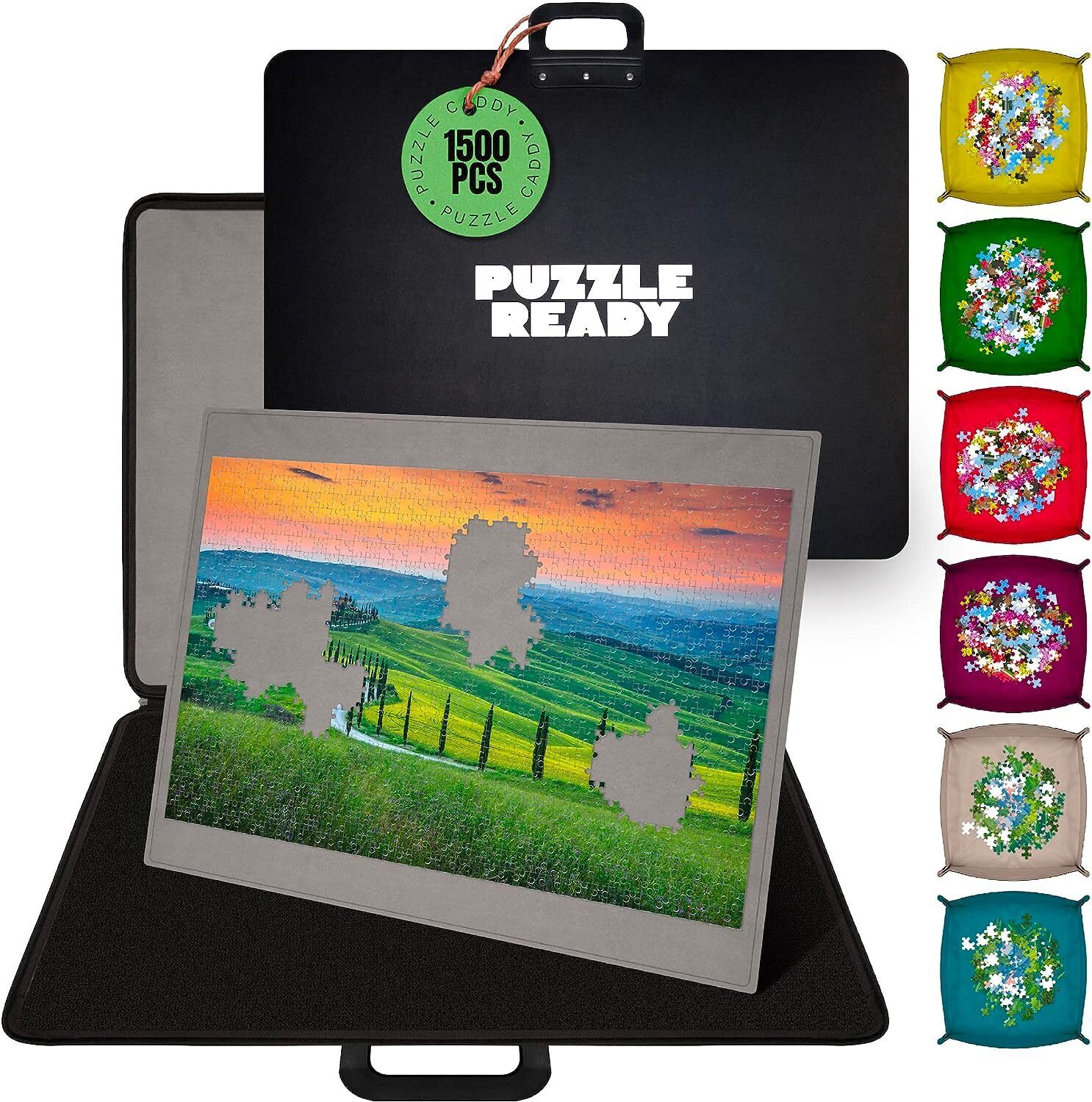Puzzle Ready - kaasaskantav puslelaud, 1500 tükki, 6 sorteerimisalust