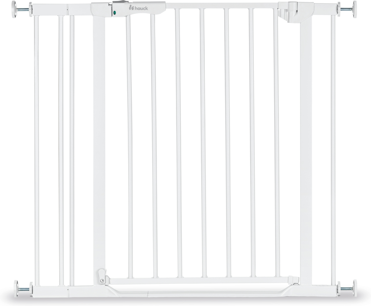 Hauck Clear Step Autoclose 2 turvavärav, 75–80 cm, valge + 9 cm pikendusdetail