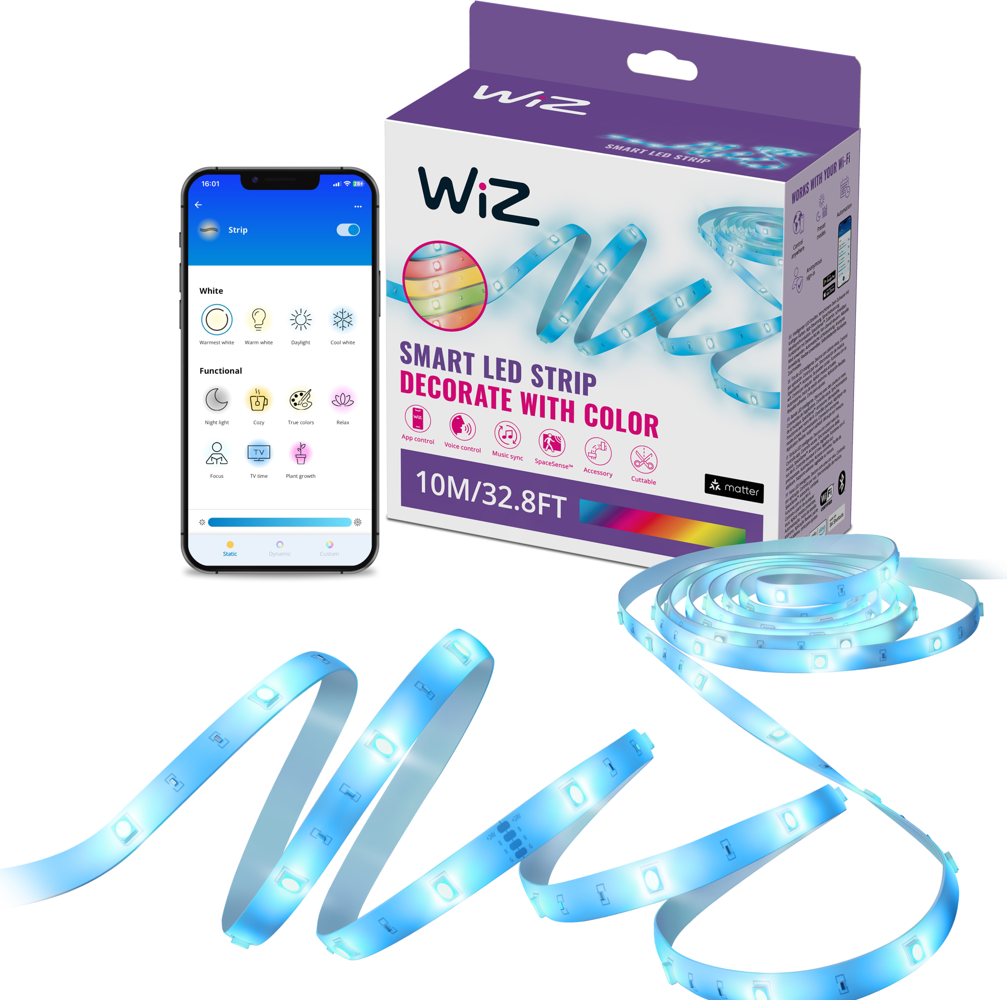 WiZ RGB LED-riba - valgusriba, 10 m