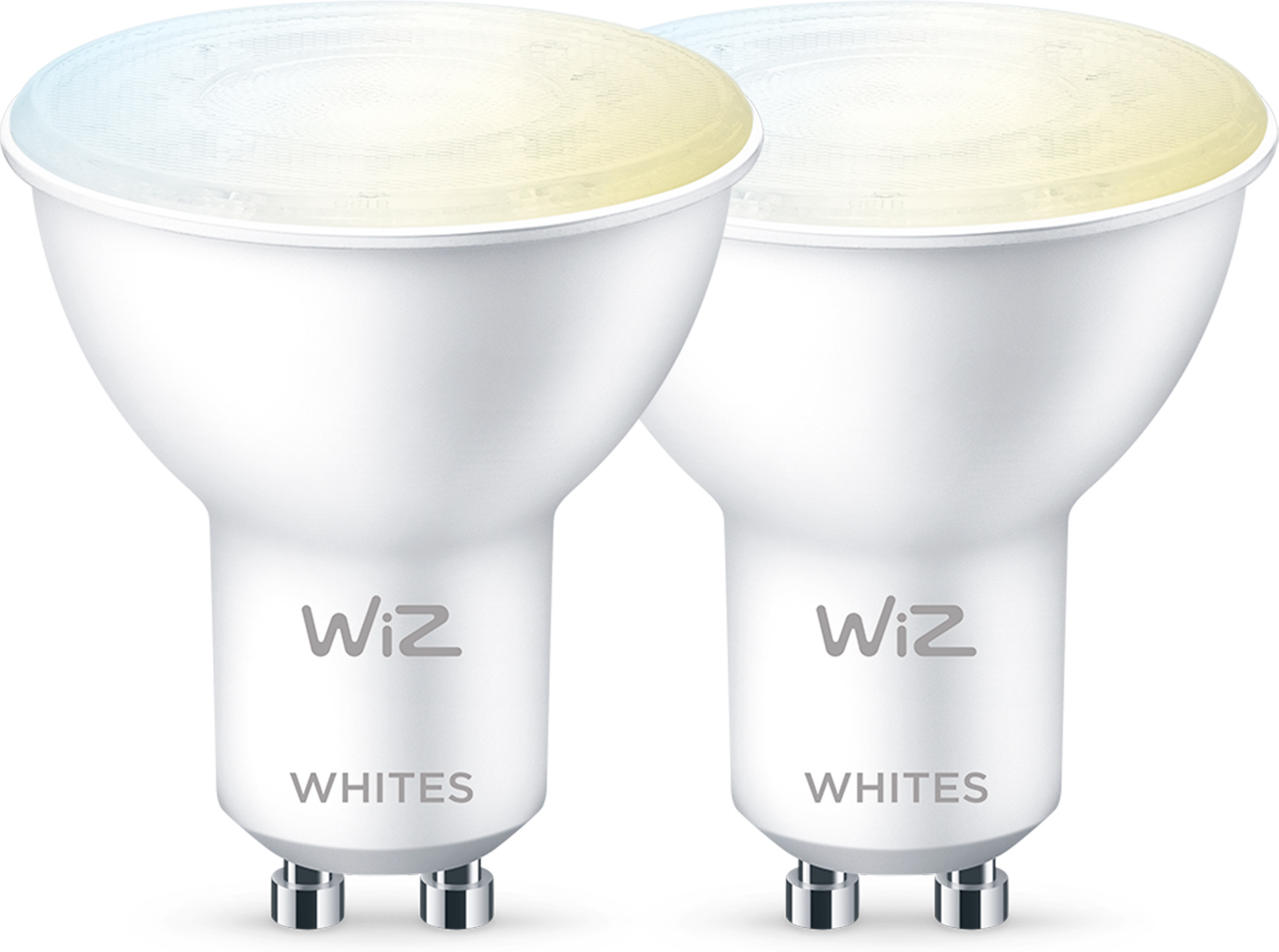 WiZ nutikas pirn, GU10, valged varjed, Wi-Fi, 2700–6500 K, 345 lm, 2 tk pakis