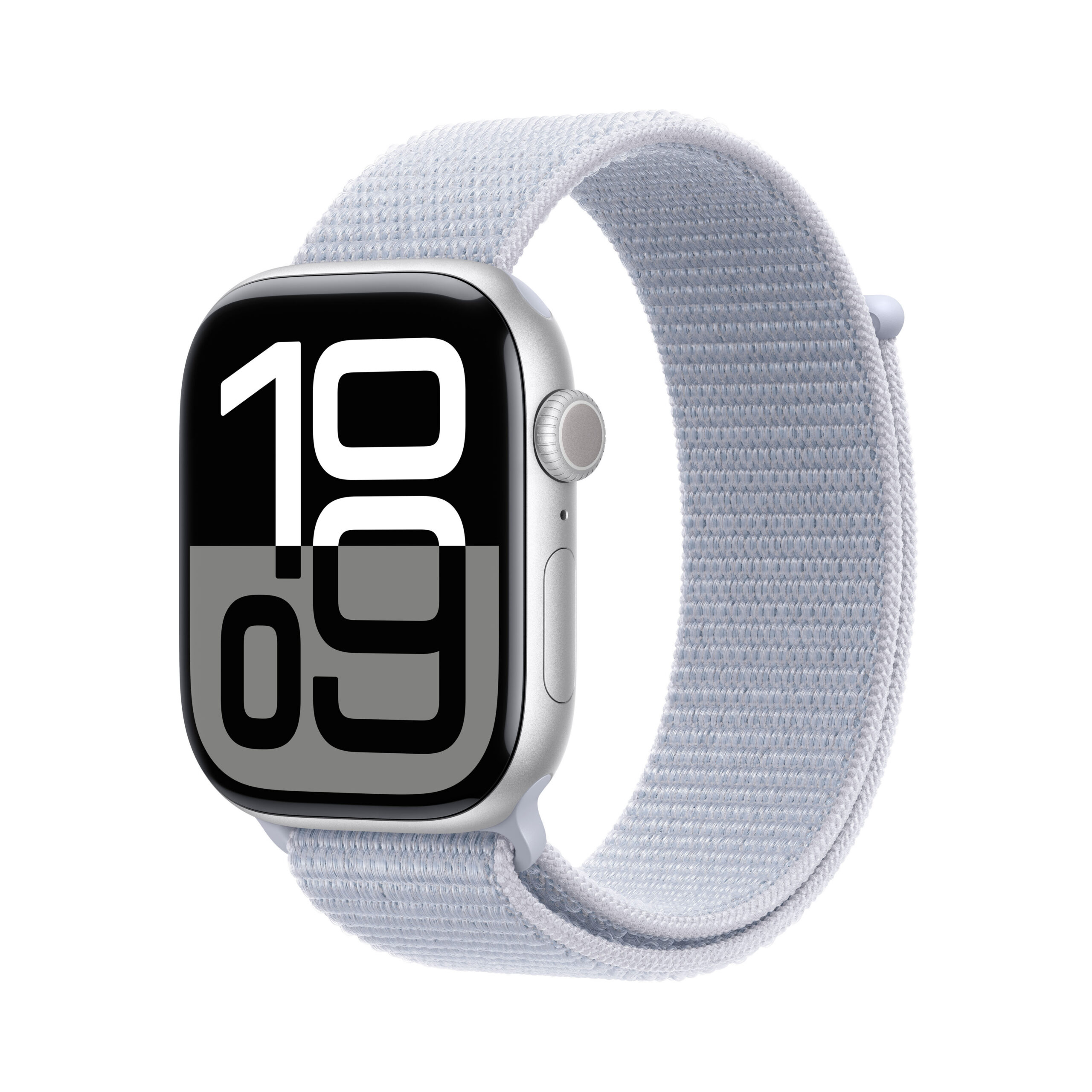 Apple Watch Series 10 (GPS) 46 mm hõbedane alumiiniumkorpus sinise sportrihmaga (MWWN3)