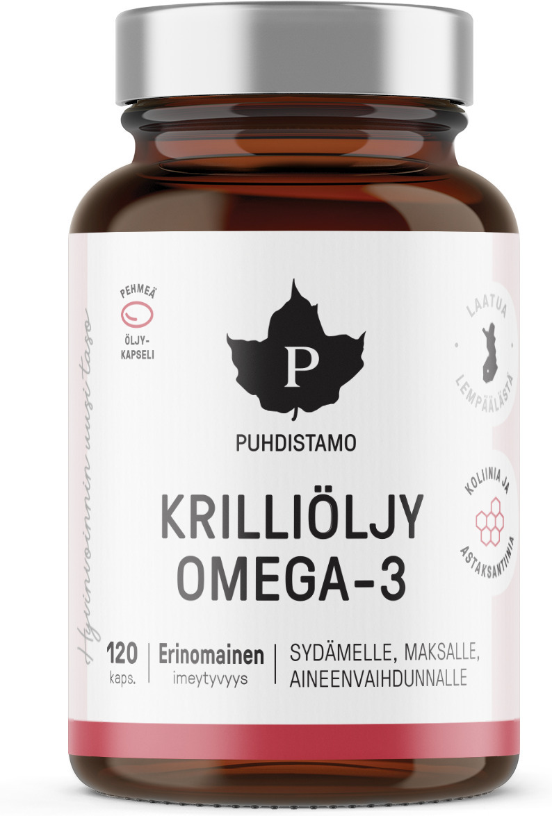 Puhastav krilliõli Omega-3, 120 kapslit