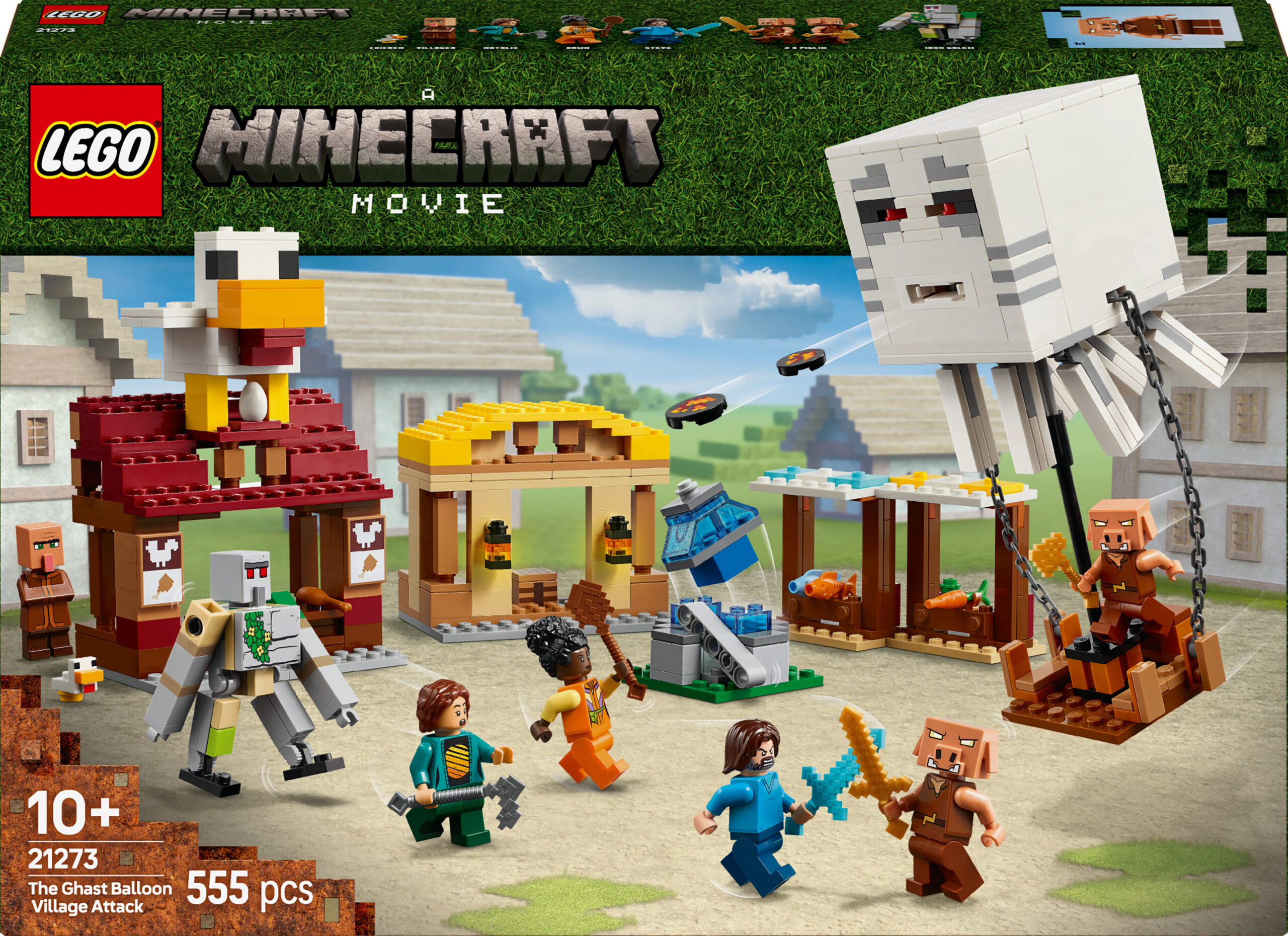 LEGO Minecraft 21273 – Horned Spiriti kuumaõhupalli rünnak külale