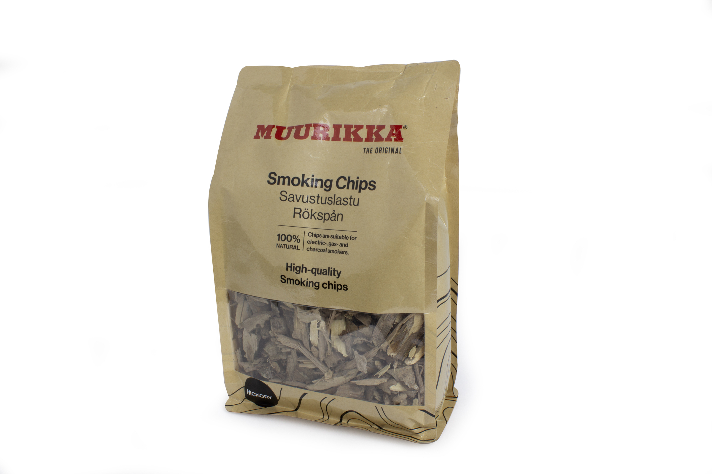 Muurikka hikkoripuust suitsulaastud, 500 g