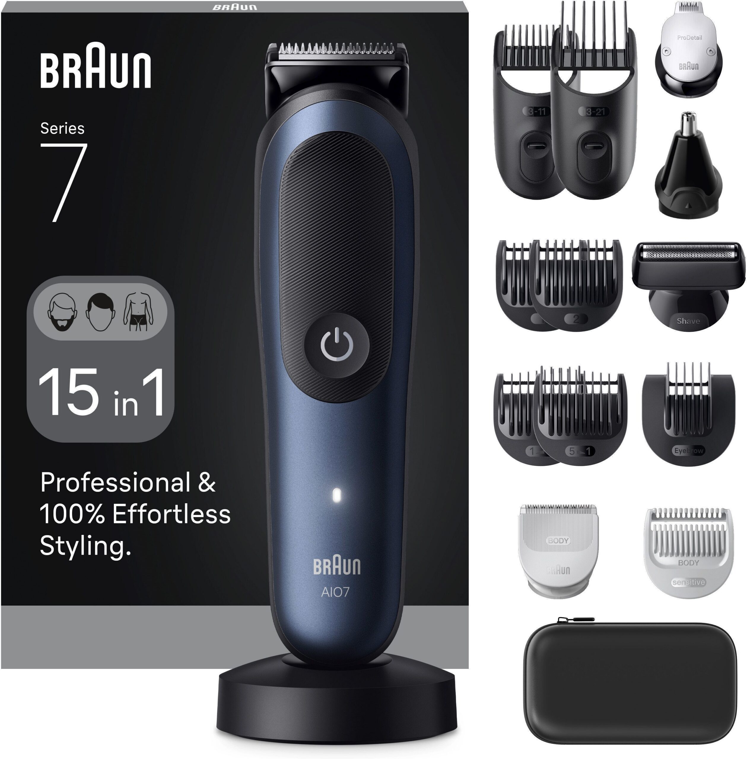 Braun All-in-One Series 7 multifunktsionaalne trimmer, AIO7580, sinine