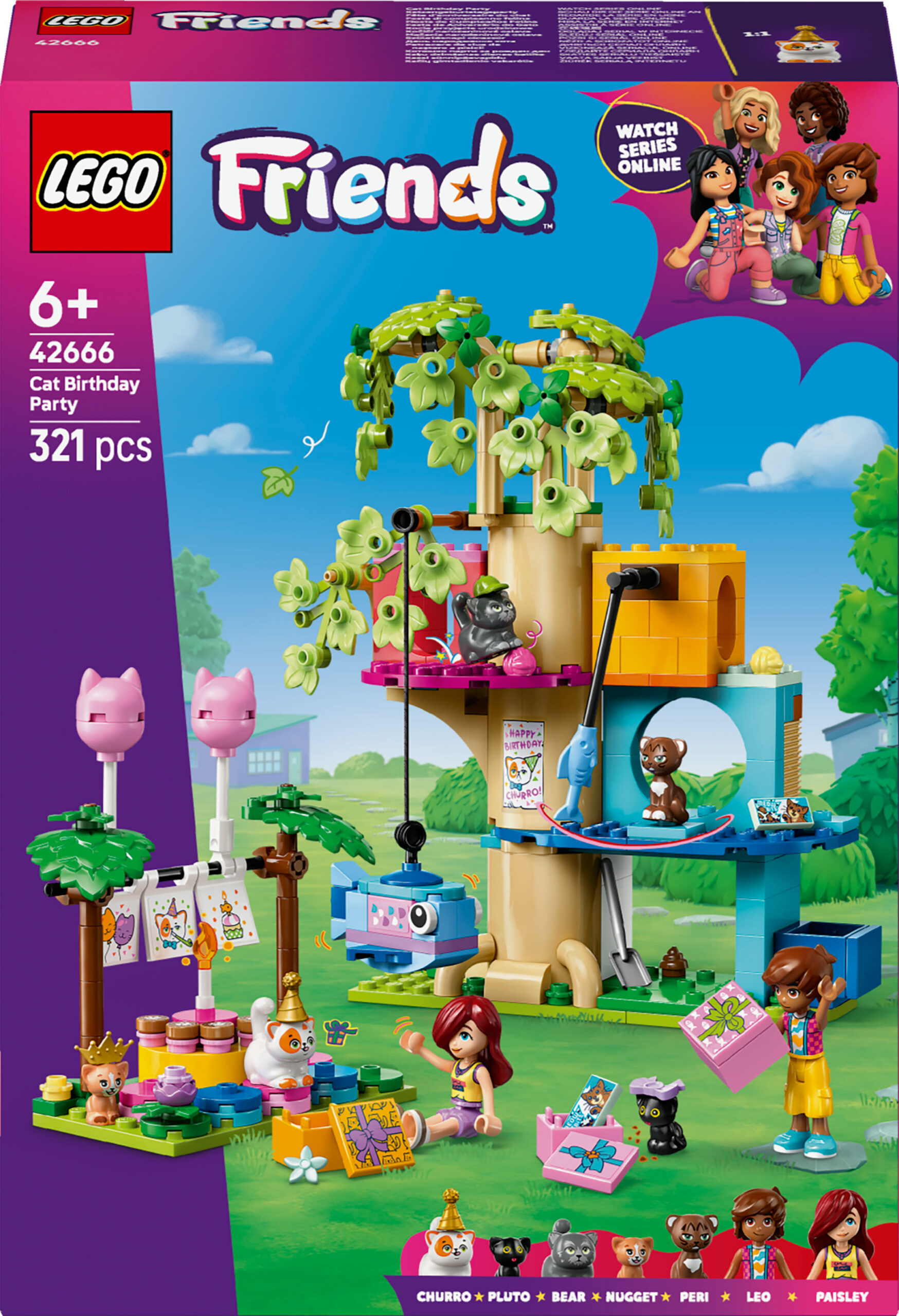 LEGO Friends 42666 Kassi sünnipäevapidu ja puumaja