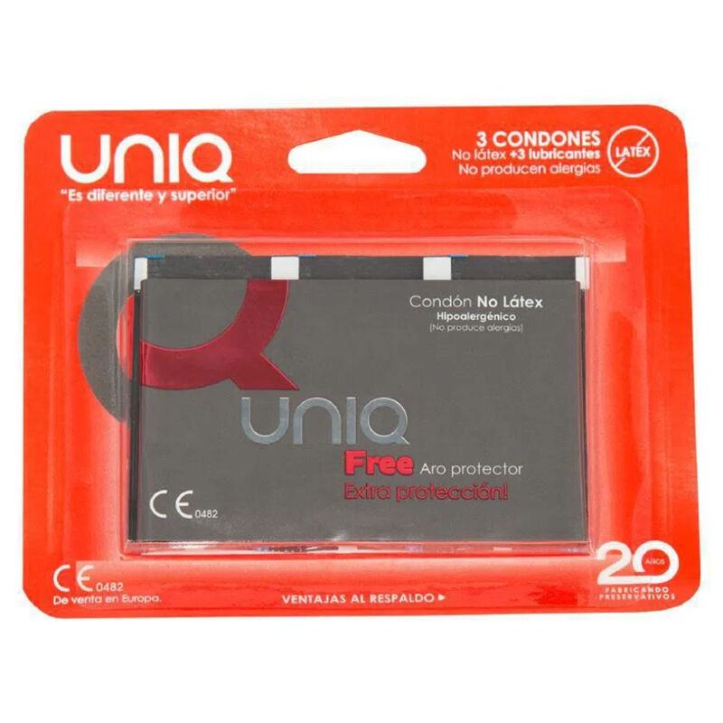 FREE LATEX FREE CONDOMS WITH PROTECTIVE RING 3 UNITS