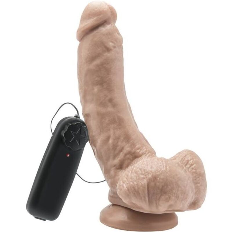 DILDO 20,5 CM WITH BALLS VIBRATOR SKIN