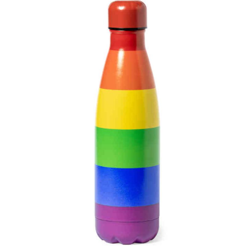 METALLIC HOT WATER HEATER WITH THE LGBT FLAG